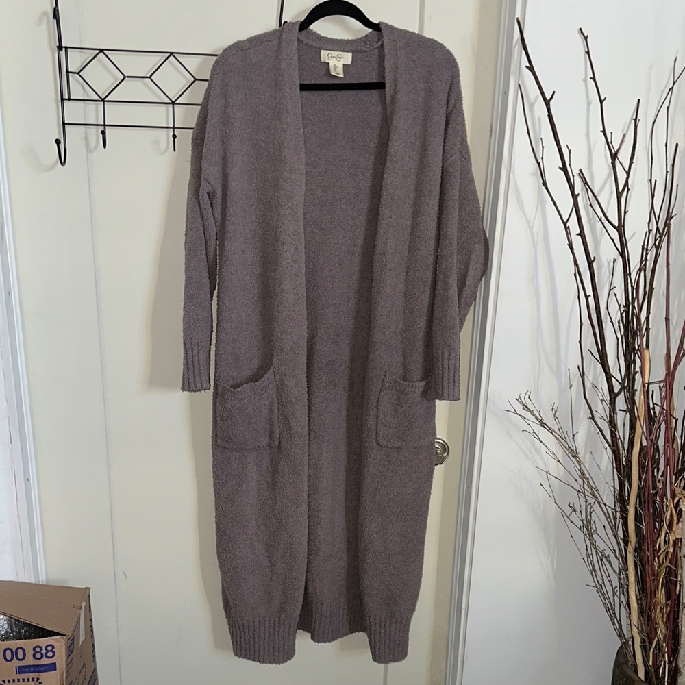 Jessica Simpson Mauve Open-Front Cardigan L